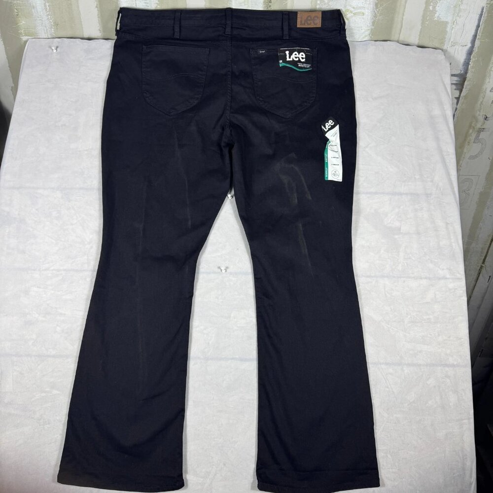 Lee Women's Bootcut Jeans Dark Wash Black Mid Rise Regular‎ Fit 24 Medium NWT